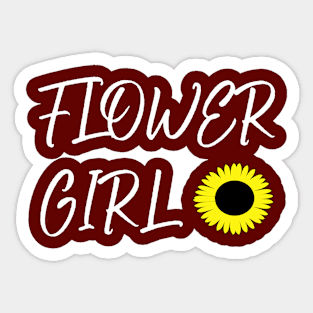 Flower Girl sunflower Sticker